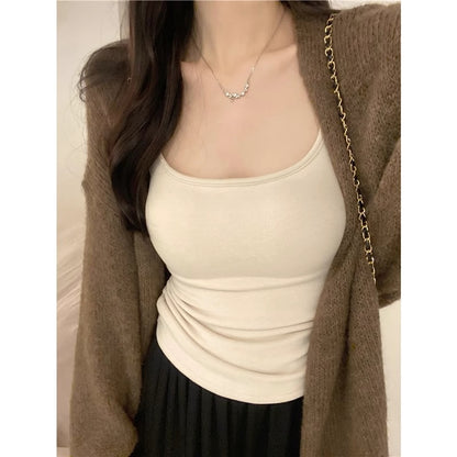 Detachable brushed halter top