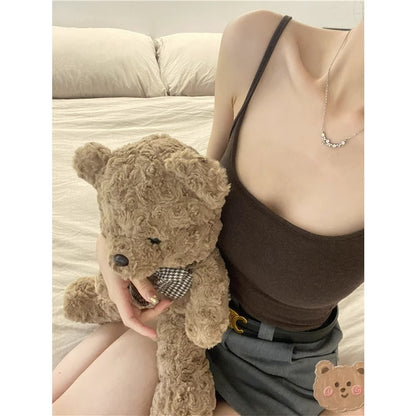 Detachable brushed halter top