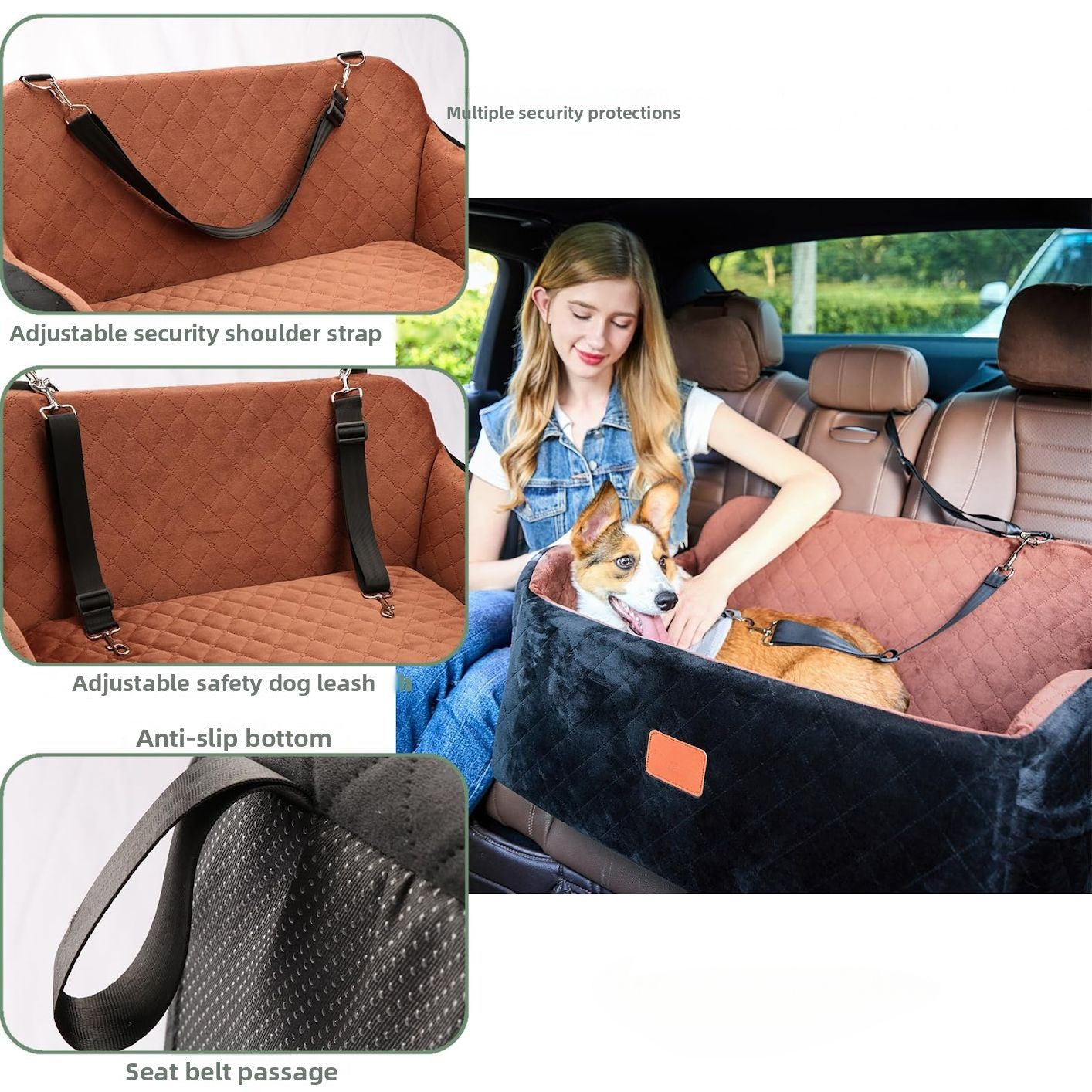 Detachable Car Dog Kennel Washable Pet Carrier