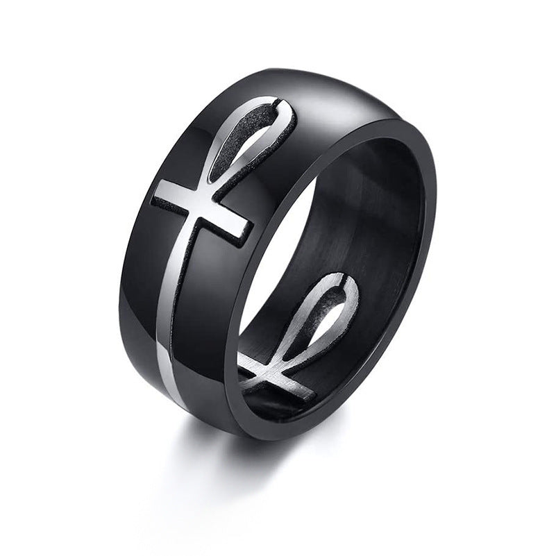 Detachable Cross Titanium Steel Ring