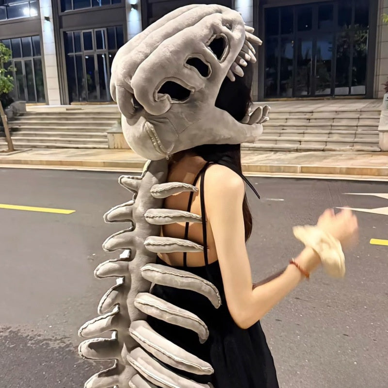 Detachable Dinosaur Skeleton Headpiece for Adults and Kids