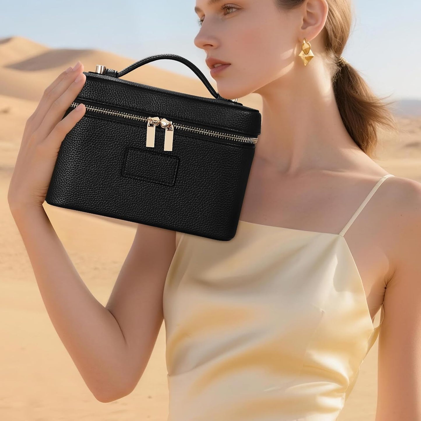 Detachable Dual Zipper Makeup Bag