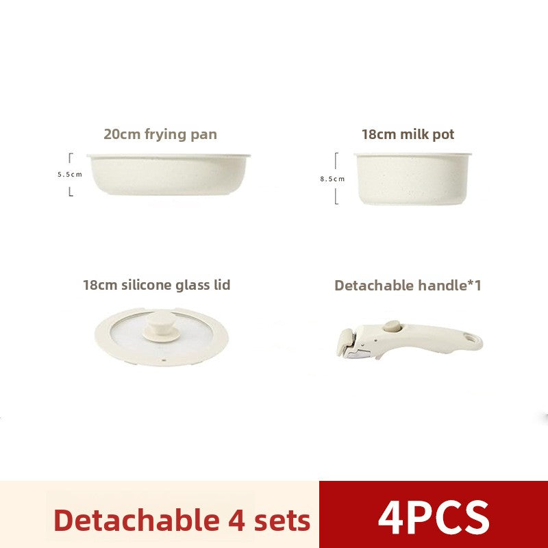 Detachable handle matryoshka pot