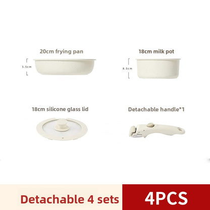 Detachable handle matryoshka pot