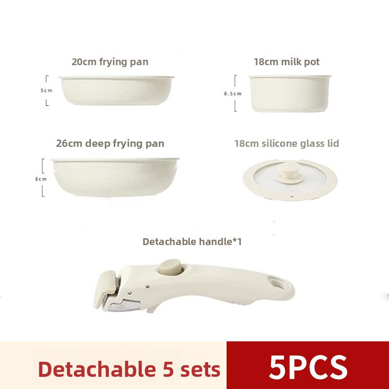 Detachable handle matryoshka pot