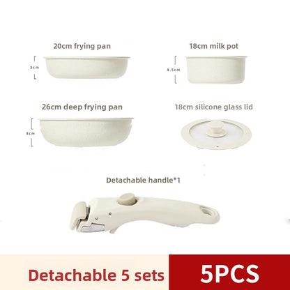 Detachable handle matryoshka pot