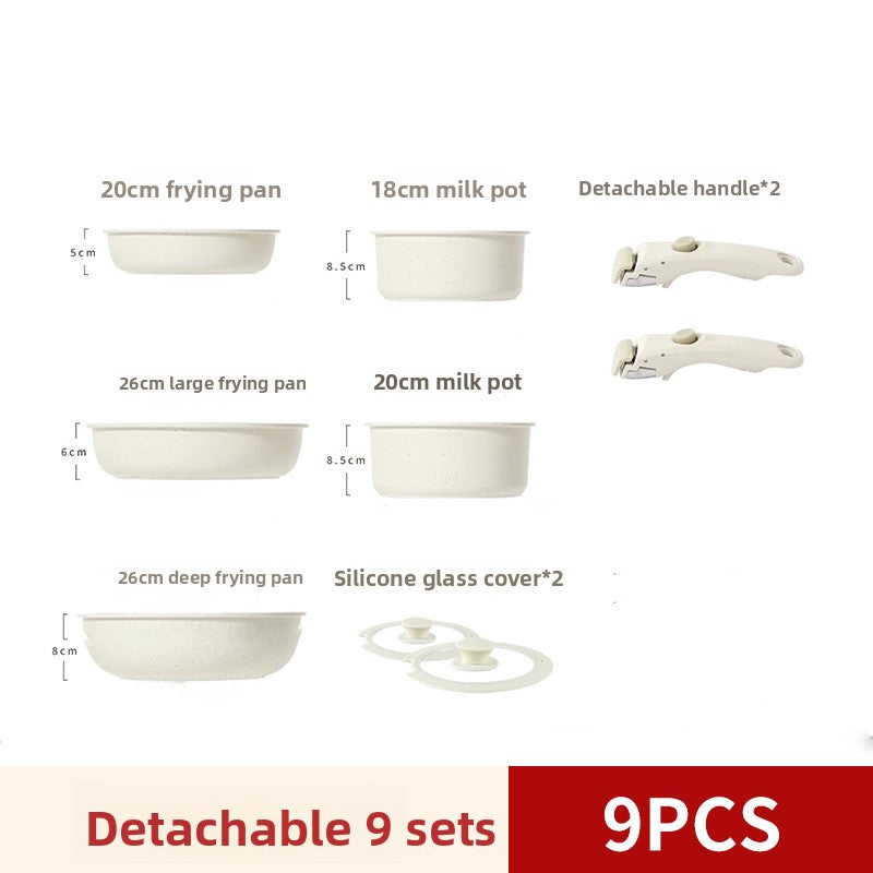 Detachable handle matryoshka pot