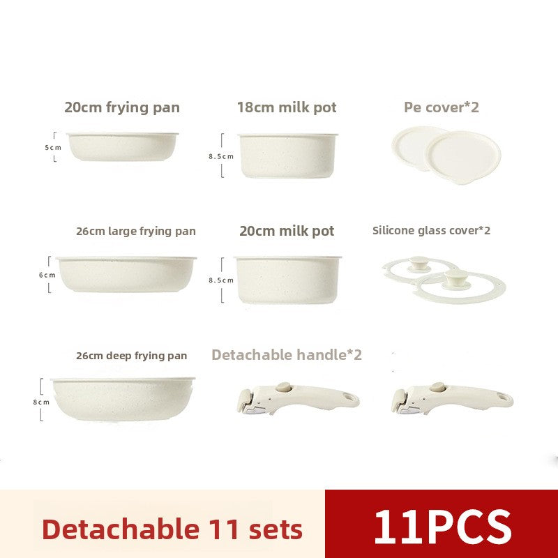 Detachable handle matryoshka pot