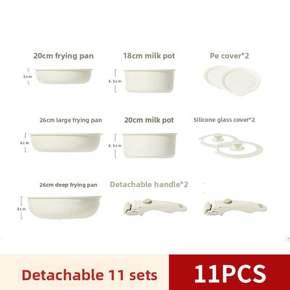 Detachable handle matryoshka pot