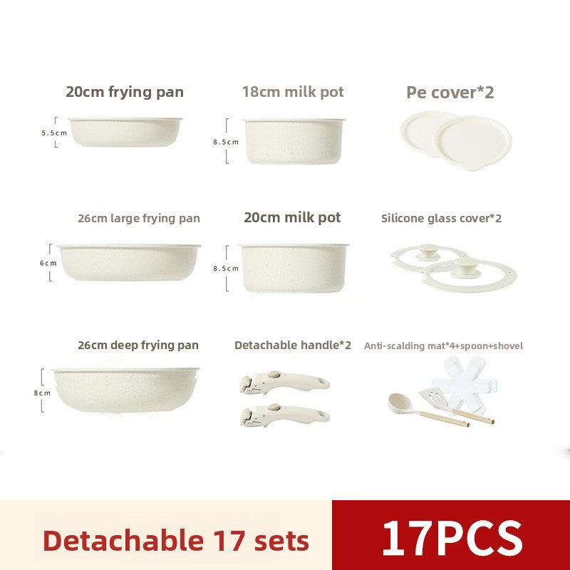 Detachable handle matryoshka pot