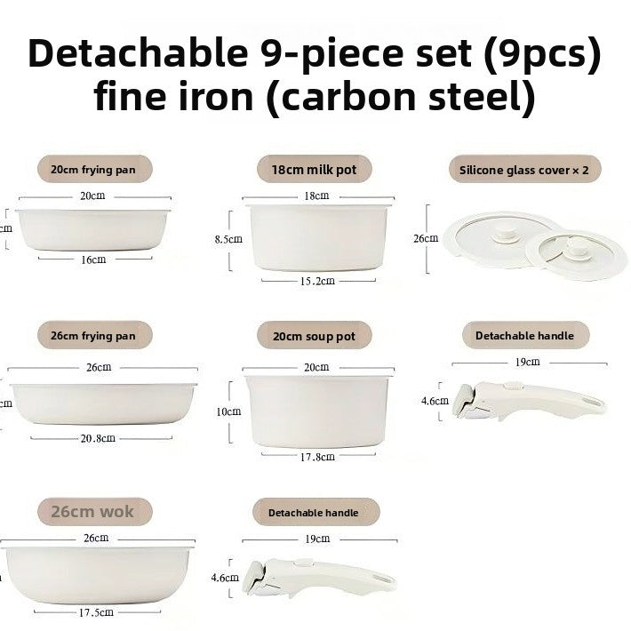 Detachable Handle Non-Stick Cookware Set