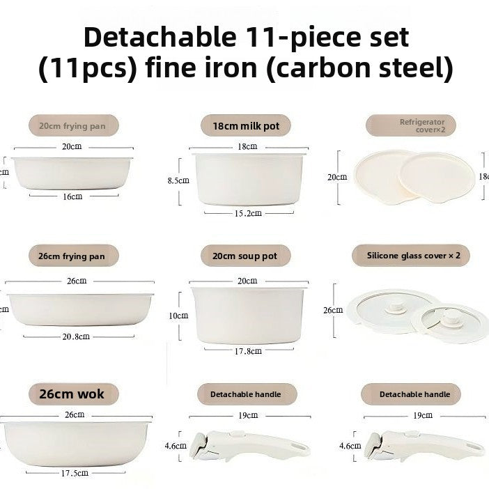 Detachable Handle Non-Stick Cookware Set
