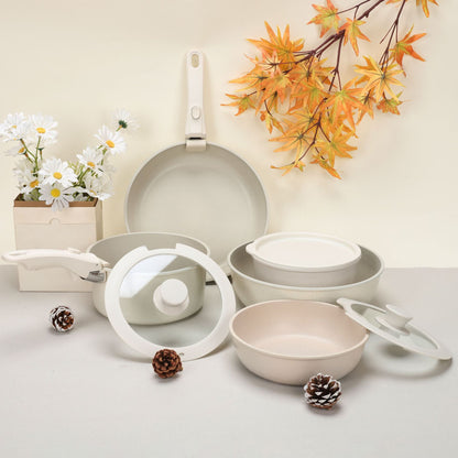 Detachable Handle Non-Stick Cookware Set
