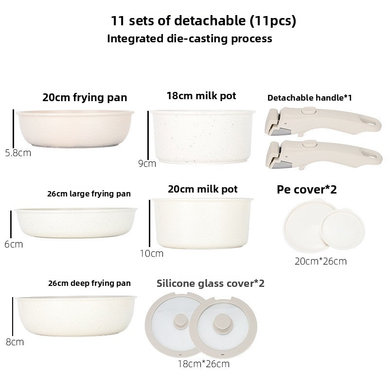 Detachable Handle Non-Stick Cookware Set