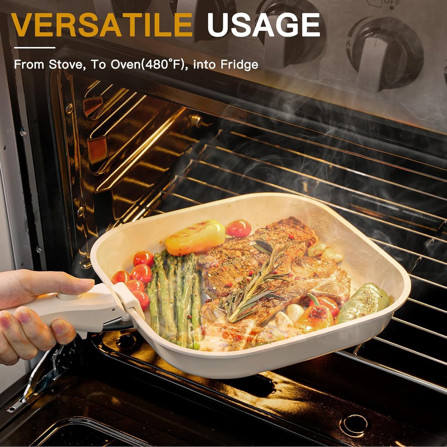 Detachable Handle Non-Stick Cookware Set