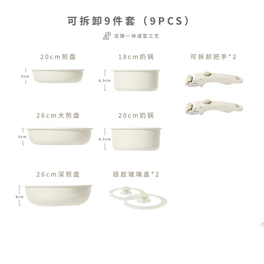 Detachable Handle Nonstick Cookware