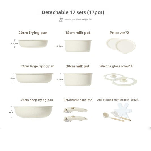 Detachable Handle Nonstick Cookware