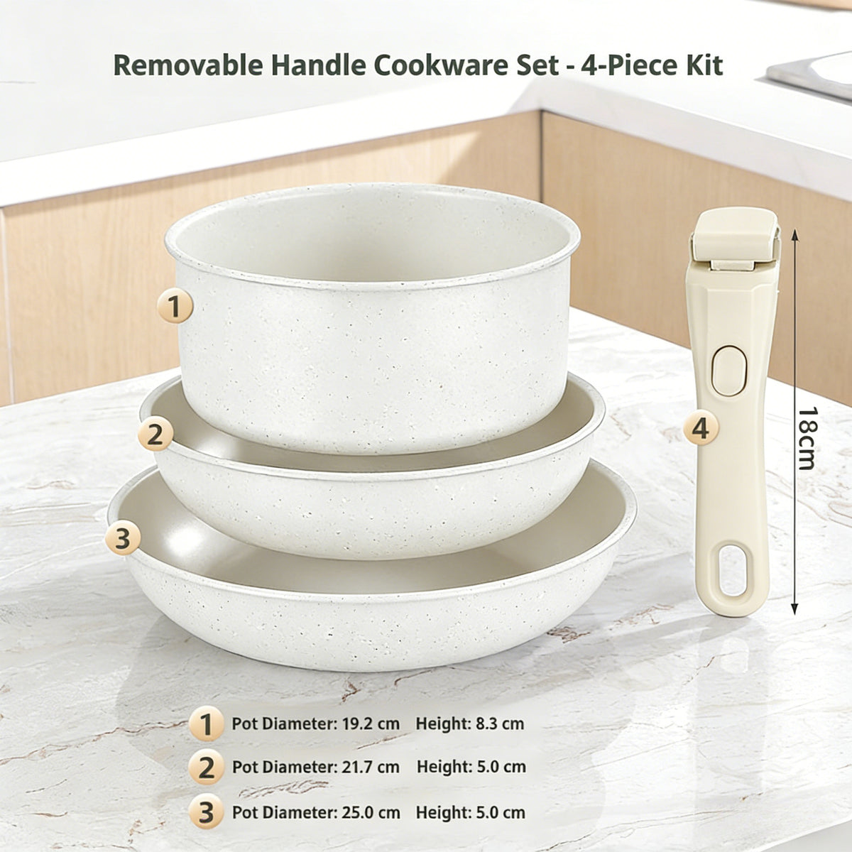 Detachable Nonstick Cookware Set