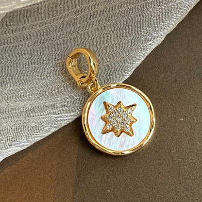Detachable Pearl Necklace with Natural Stone Pendant