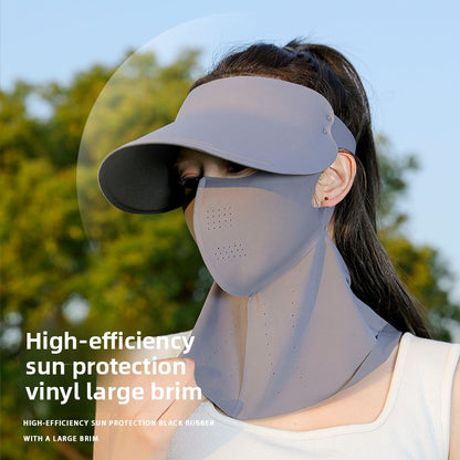 Detachable Sun Protection Hat with Full Face Mask