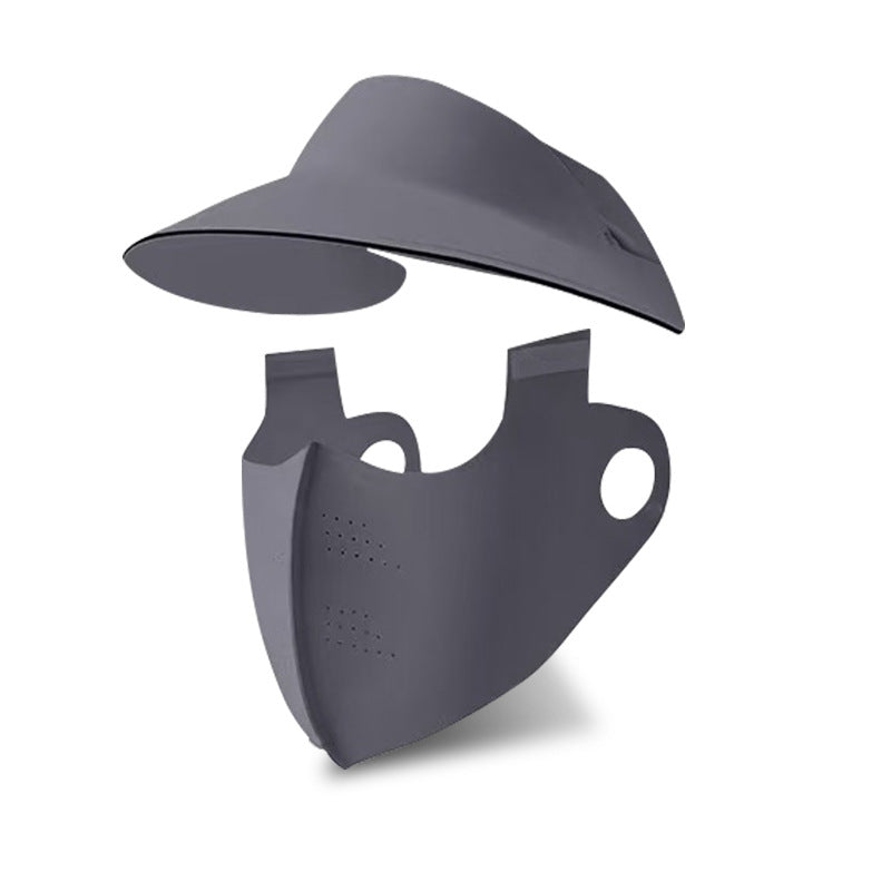 Detachable Sun Protection Hat with Full Face Mask
