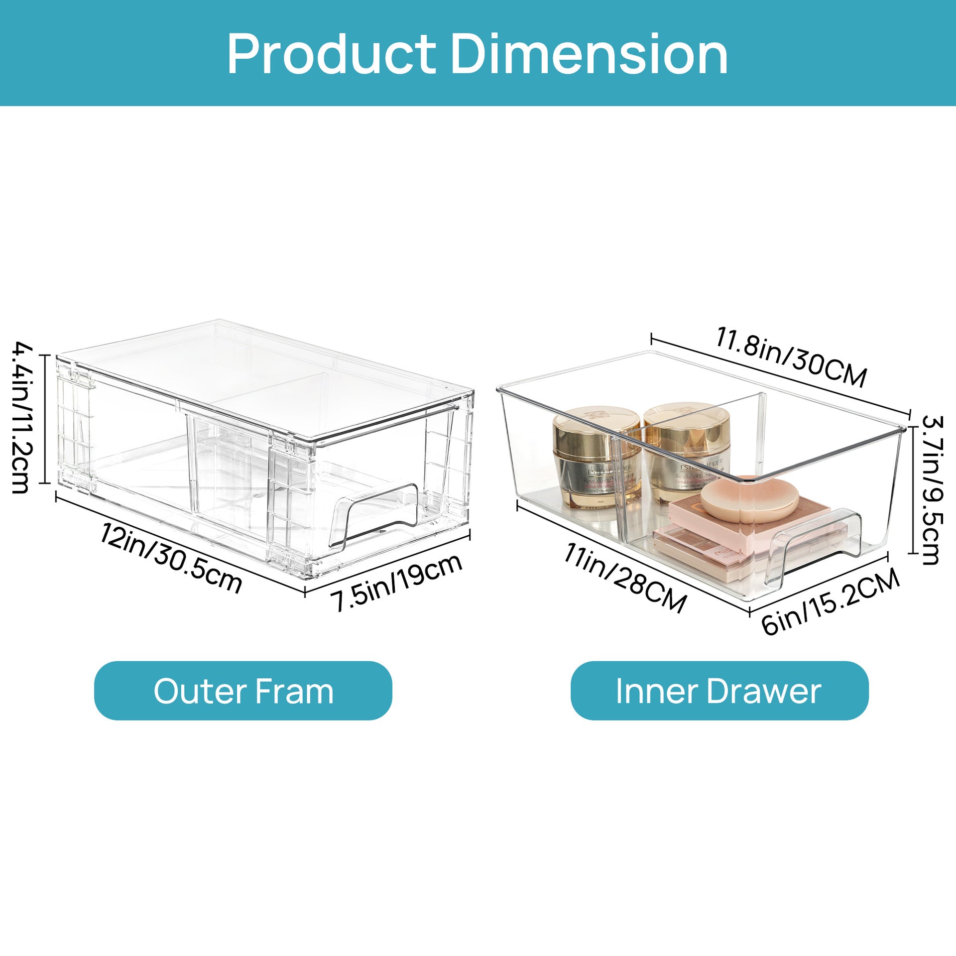 Detachable Transparent Storage Box