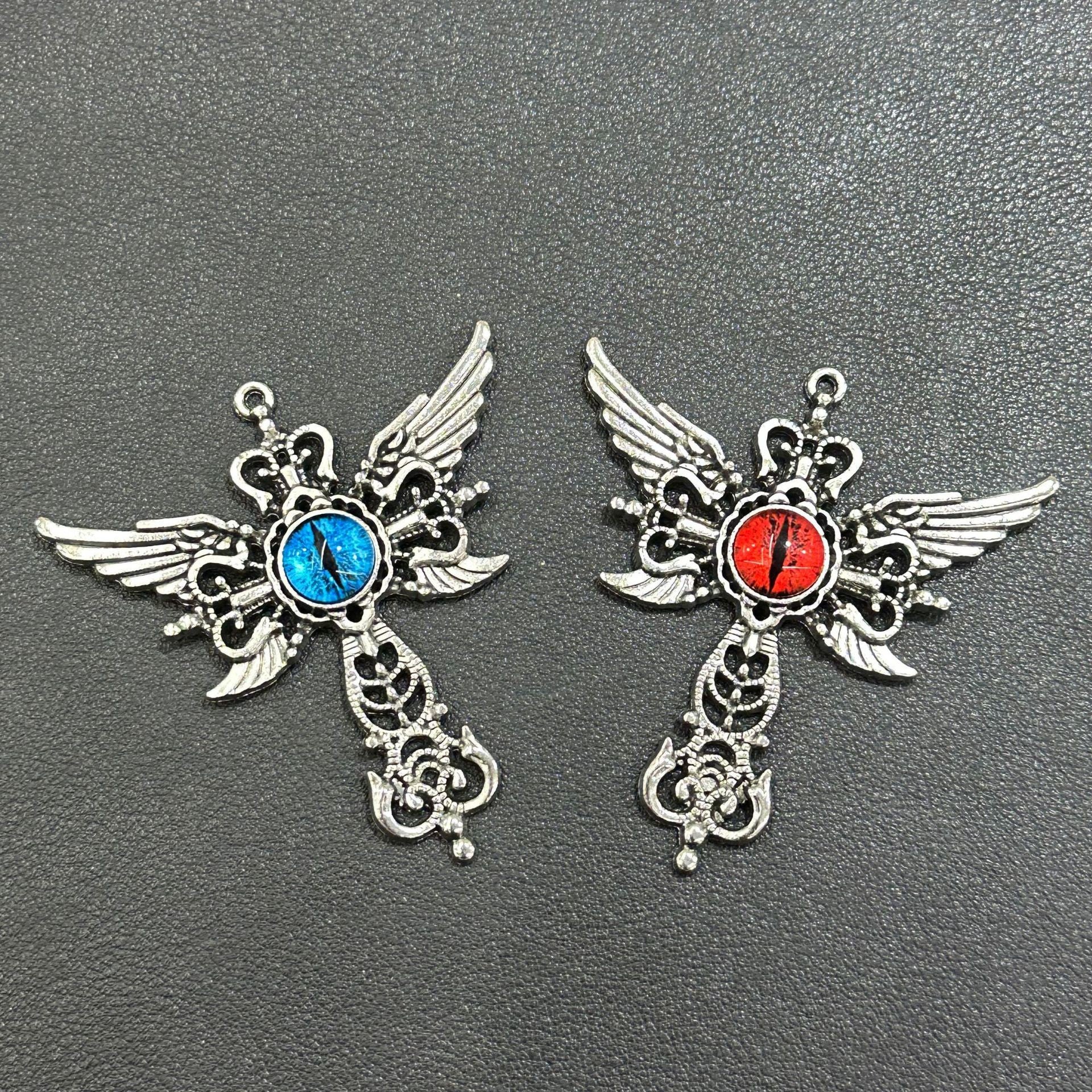 Devil Eye Wing Cross Pendant