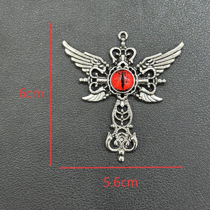 Devil Eye Wing Cross Pendant