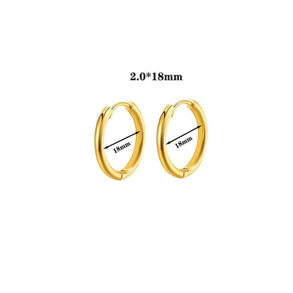 Buy Stainless Steel Coil Earrings – Simple Modern Style