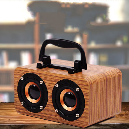 Portable Outdoor Wooden Wireless Bluetooth Speaker for Music