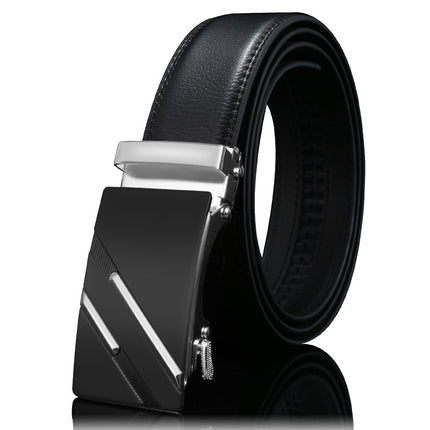 Men’s Genuine Leather Belt Automatic Buckle Stylish & Durable