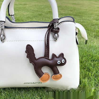 Mini CAT Leather Bag Pendant Charm for Bags and Keychains