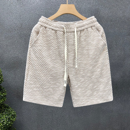 Diagonal Striped Casual Shorts for Men