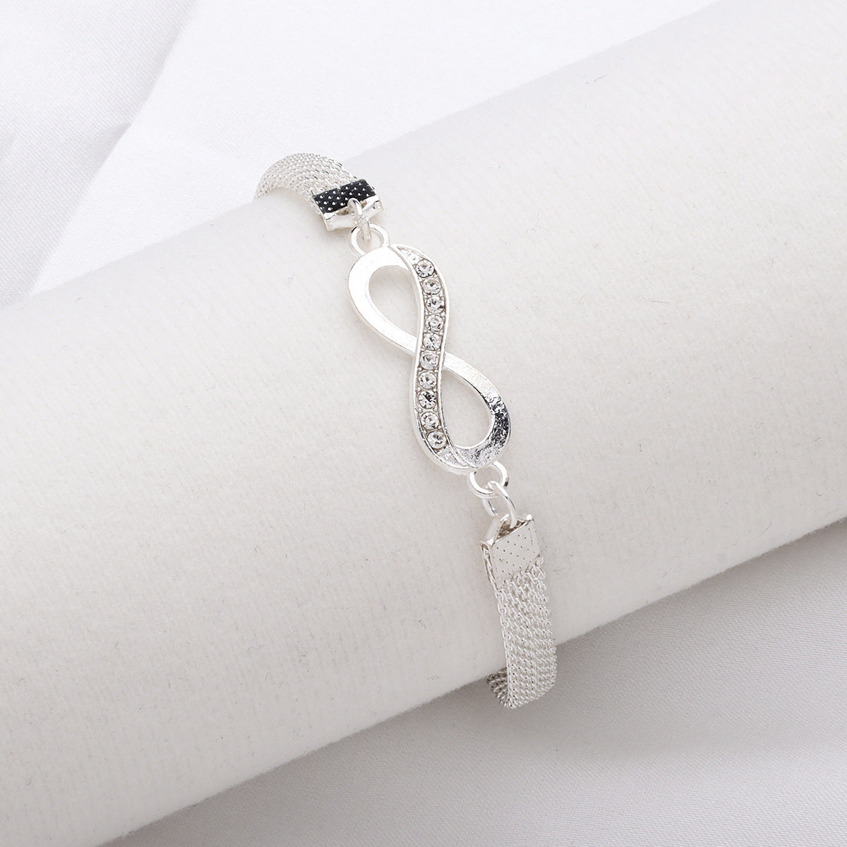 Diamond Accent Lucky Number Alloy Bracelet