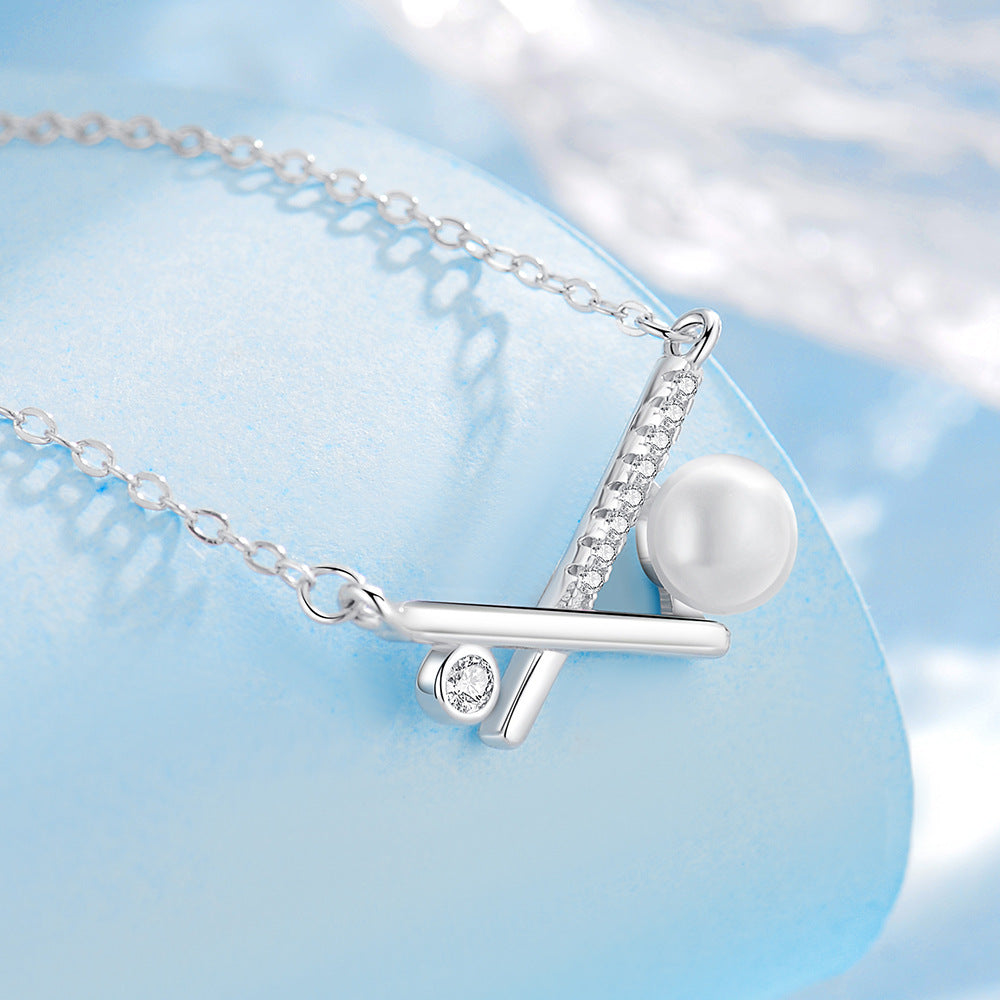 Diamond and pearl necklace/choker