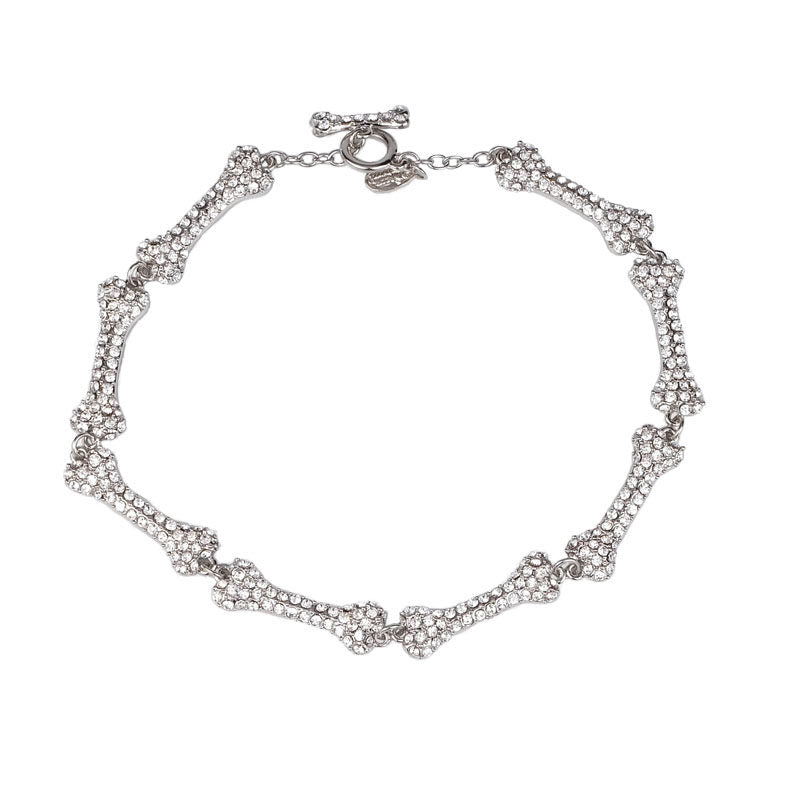 Diamond Bone Pendant Necklace