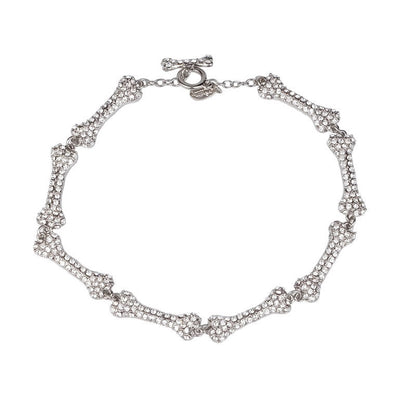 Diamond Bone Pendant Necklace