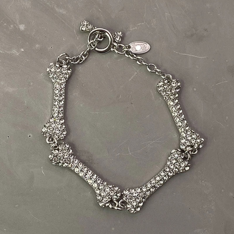 Diamond Bone Pendant Necklace