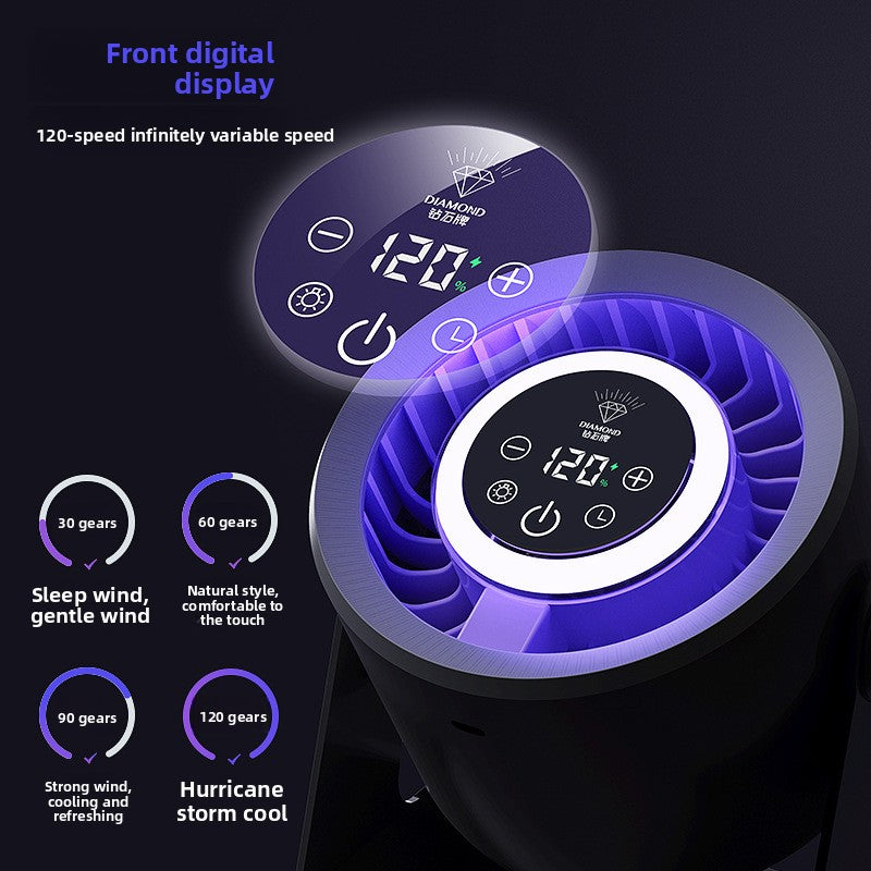Diamond Brand Rechargeable Desk Fan with Digital Display
