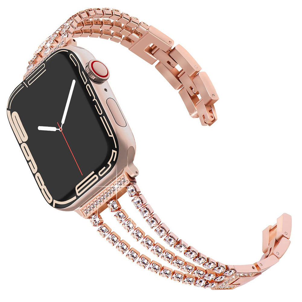 Diamond Chain Metal Watch Strap for Smartwatches