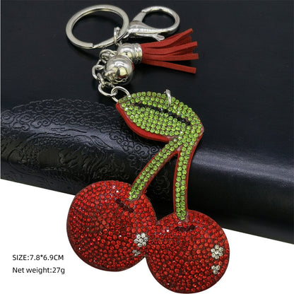 Diamond Cherry Keychain