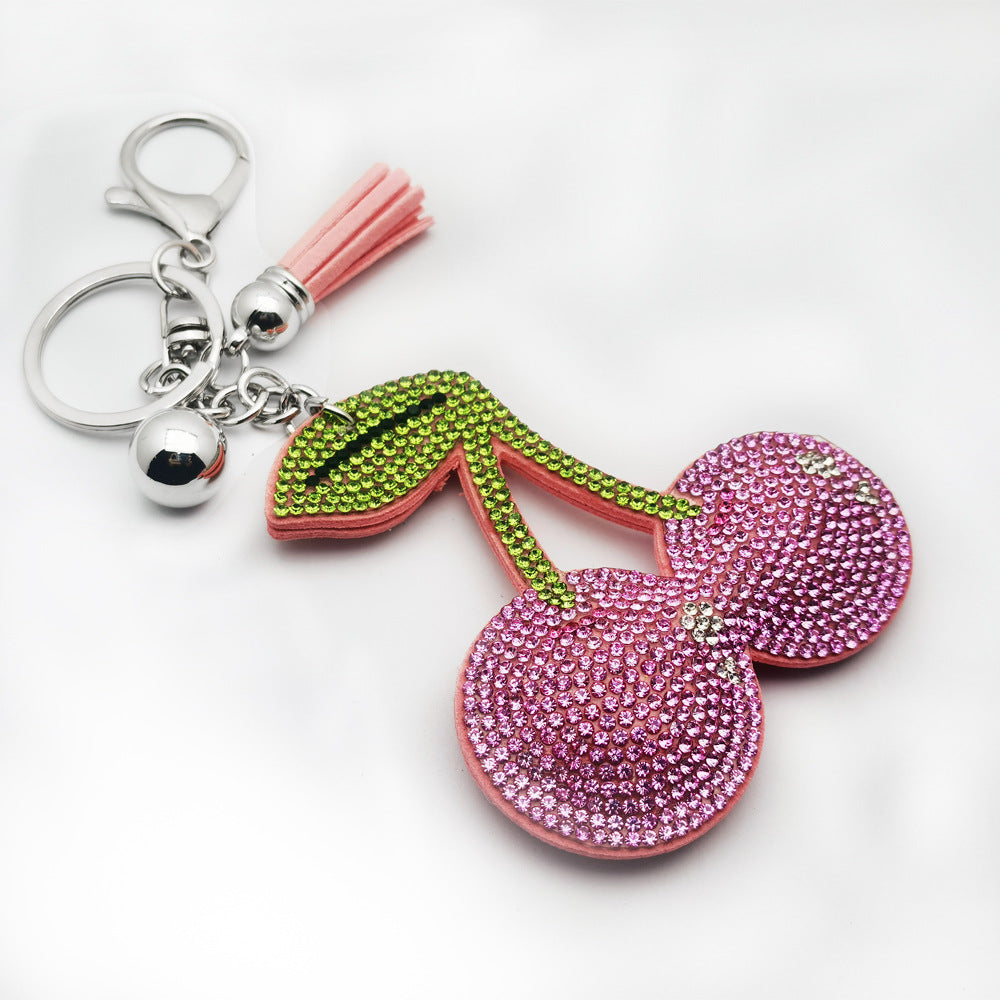 Diamond Cherry Keychain