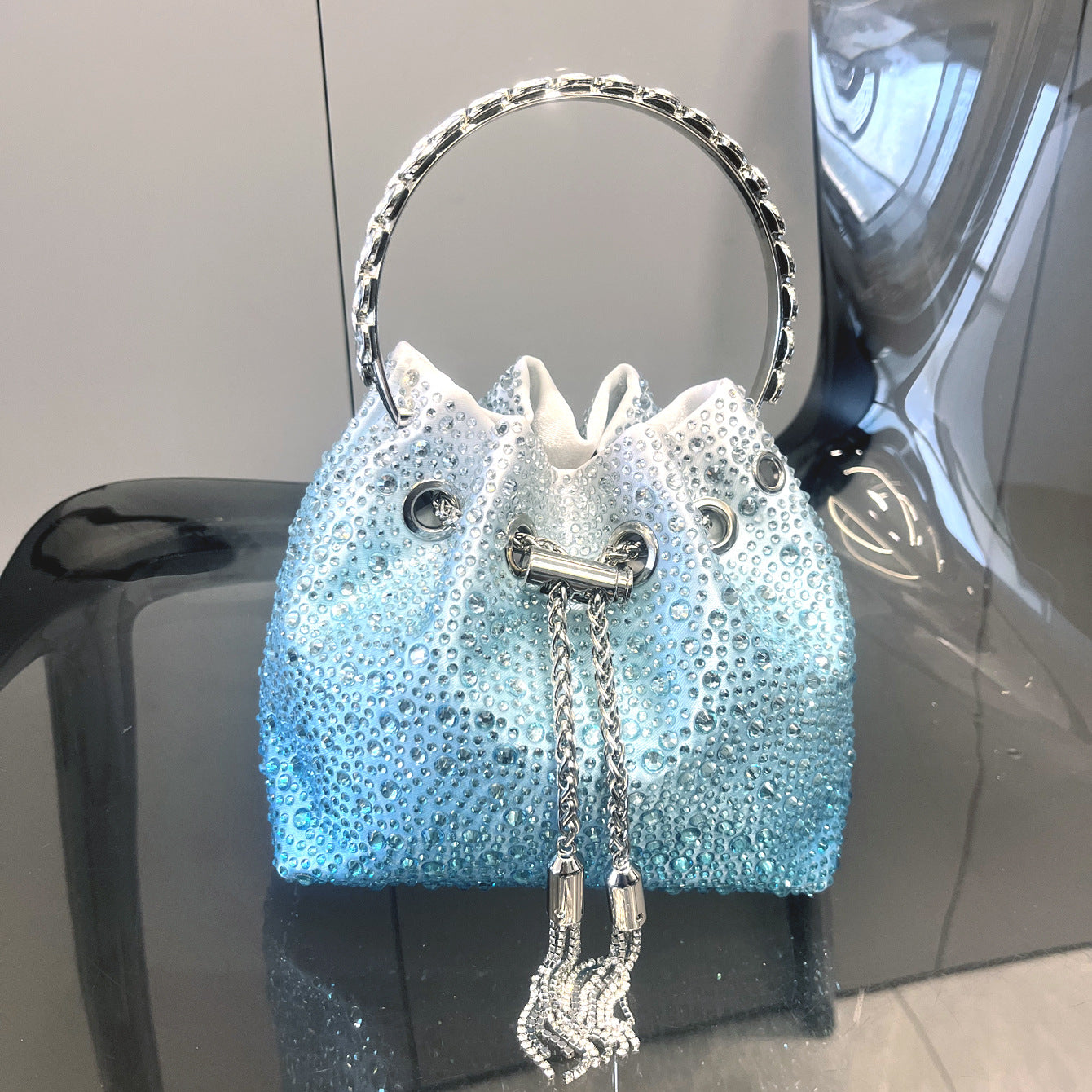 Diamond Crystal Bucket Bag
