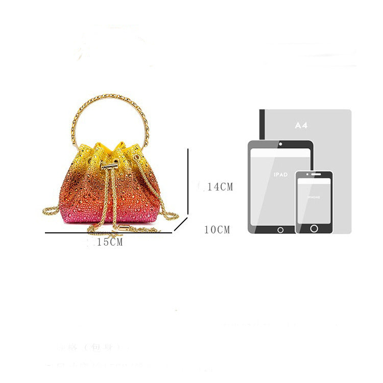 Diamond Crystal Bucket Bag