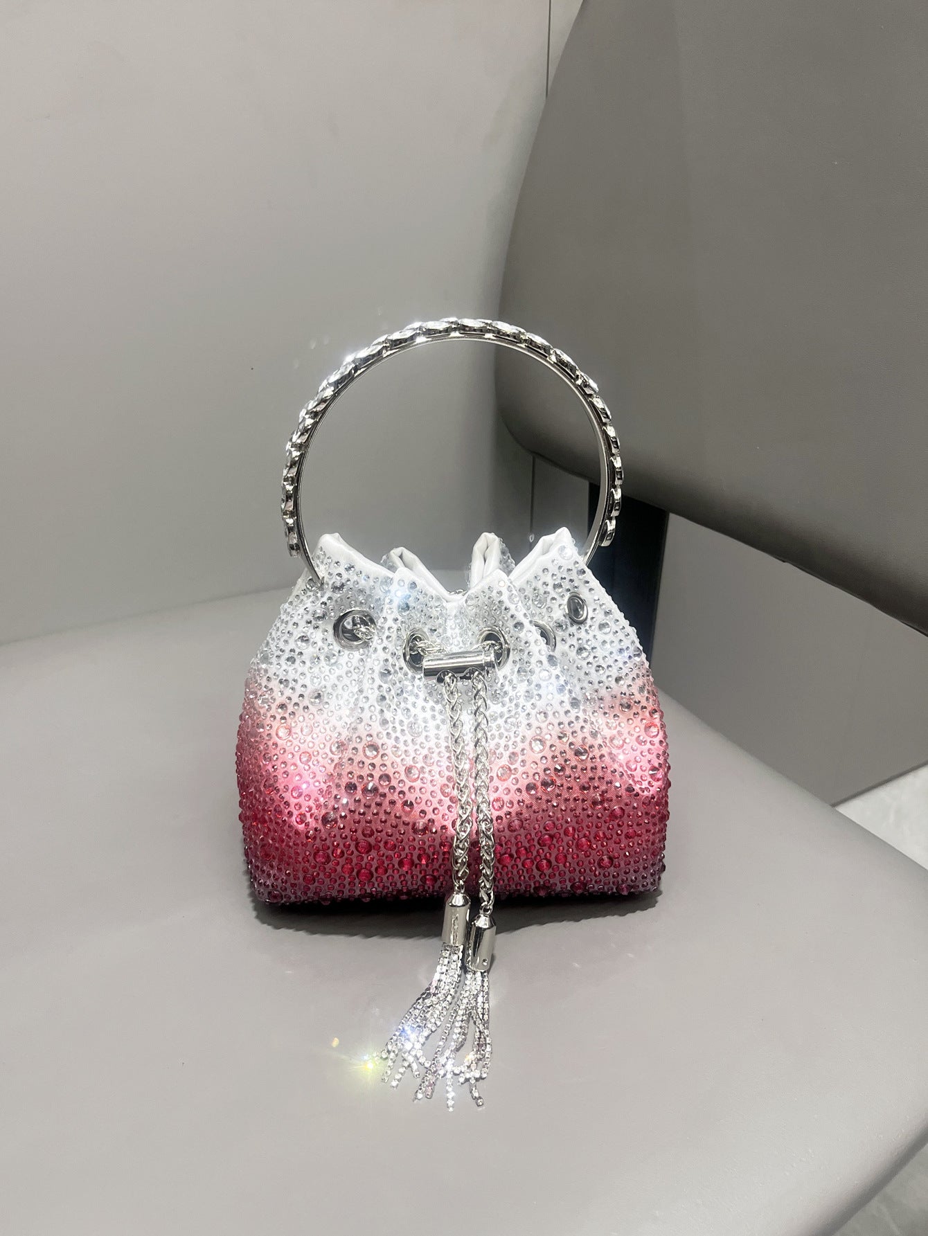 Diamond Crystal Bucket Bag