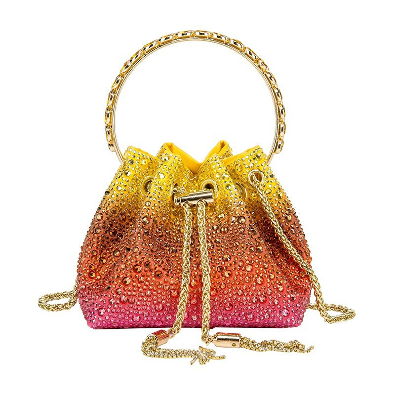 Diamond Crystal Bucket Bag