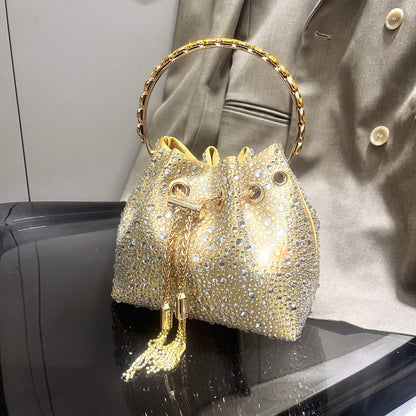 Diamond Crystal Bucket Bag