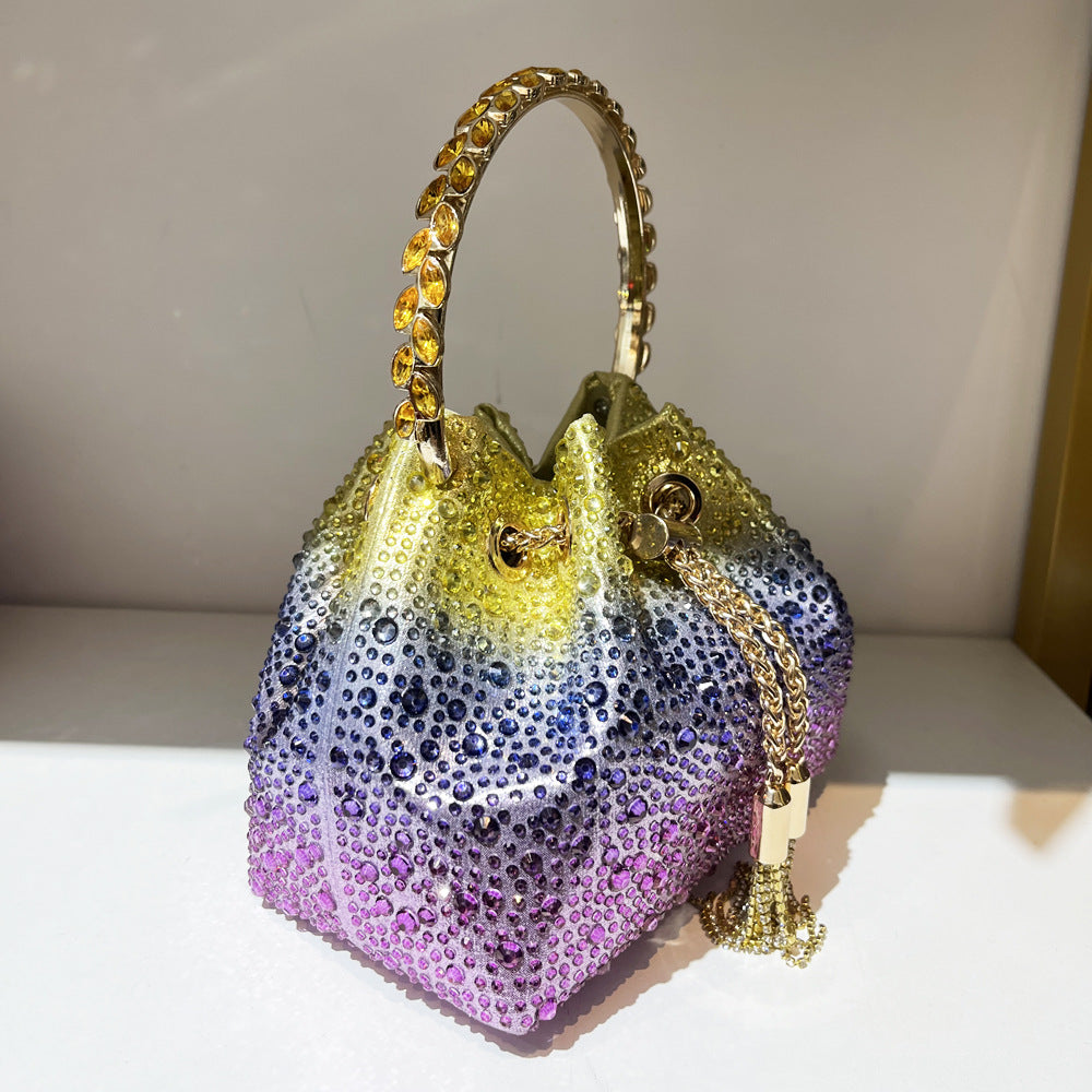 Diamond Crystal Bucket Bag