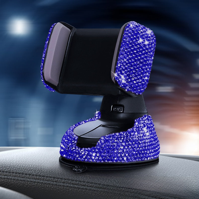 Diamond-Encrusted Car Mobile Phone Holder