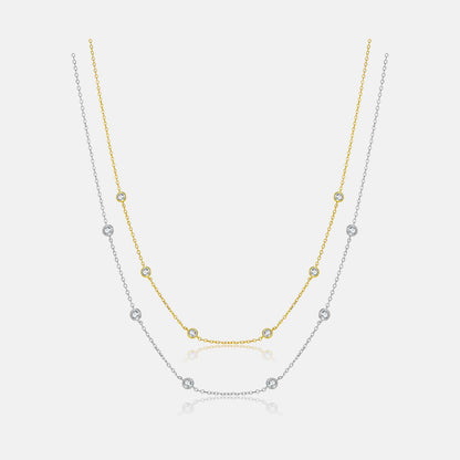 Diamond Encrusted Geometric Copper Necklace